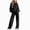 Black, variant on Womens Leopard 2 Piece Set Cheetah Print Hoodie and Sweatpants Set, Oversized Hooded Sweatshirt Wide Leg Sweatpant Sweatsuit