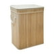 thumbnail image 1 of Cesta de bambú para la ropa sucia con tapa, cesta de almacenamiento para dormitorio , sala de estar Madera, 1 of 9