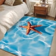 thumbnail image 5 of Ocean Starfish Washable Area Rugs 4'x6', Summer Water Low Pile Throw Living Room Rug Non-Slip Sturdy Edge Binding Carpet for Indoor Entryway Bedside Kitchen, 5 of 9
