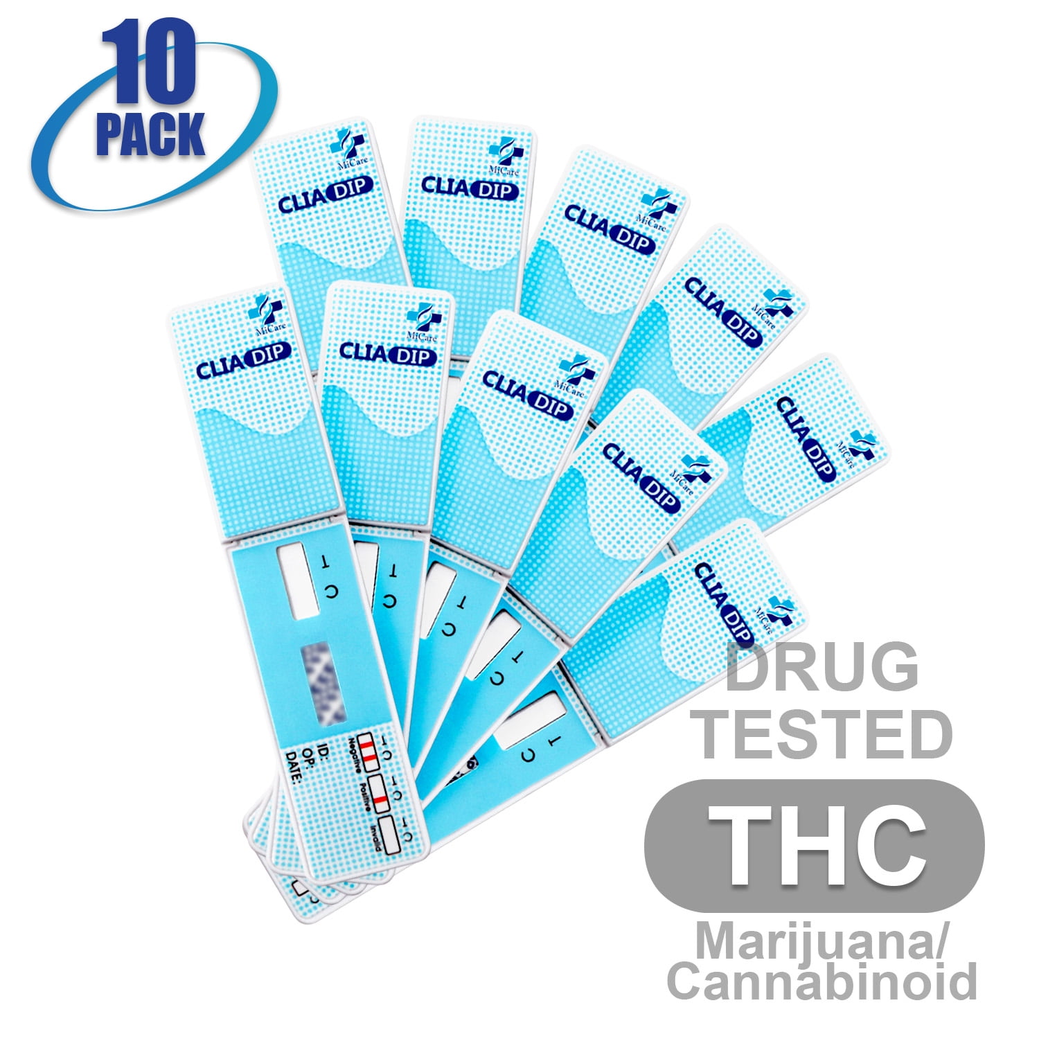 Mintegrity [10pk] - 1-Panel Dip Card Instant Urine Drug Test - Marijuana/Cannabinoids (THC) #MI-WDTH-114