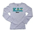 thumbnail image 1 of Kazakhstan Golf - Olympic Games - Rio - Flag Women's Long Sleeve Grey T-Shirt, 1 of 2