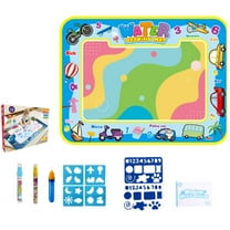H Childrens Water Canvas Writing Water Drawing Pad Repeatedly Doodles Color Drawing Board Reusable Painting Mat For Kids Art Play Car World Themed 31.49 X 23.62 Inches