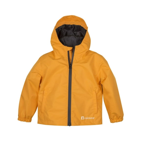 OAKI Kids Shell Rain Jacket, Lava Orange 8-9