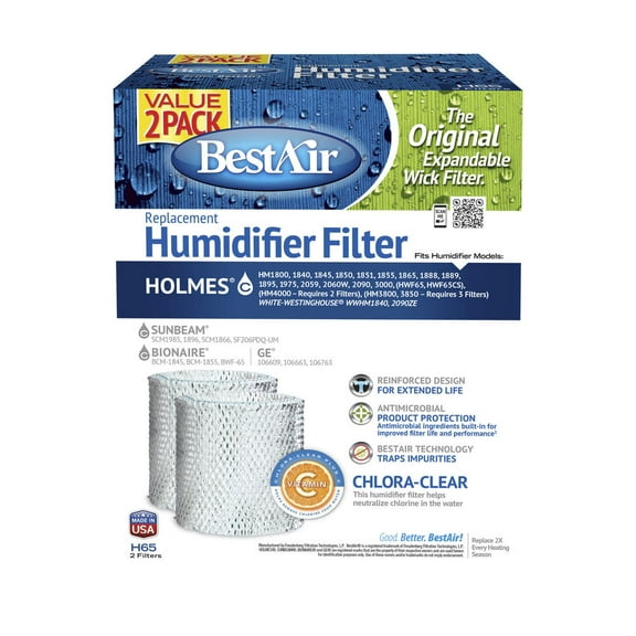 Sunbeam Replacement SCM1985 1986 SCM1855 SF206PDQ-UM Humidifier Filter Value 2-Pack