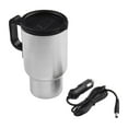 thumbnail image 2 of Car Electric Kettle: 12V Portable Water Boiler Heated Travel Mug, Multiple Temperature Adjustable Coffee Tea Truck Cup with 304 Stainless Steel Dry Burn Protection & Handy Cup Bag, 2 of 9