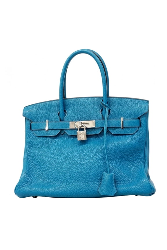 Pre-Owned Hermes Herms Birkin 30 Togo Blue Izmir Handbag, Women's, Q Stamp, P2275710