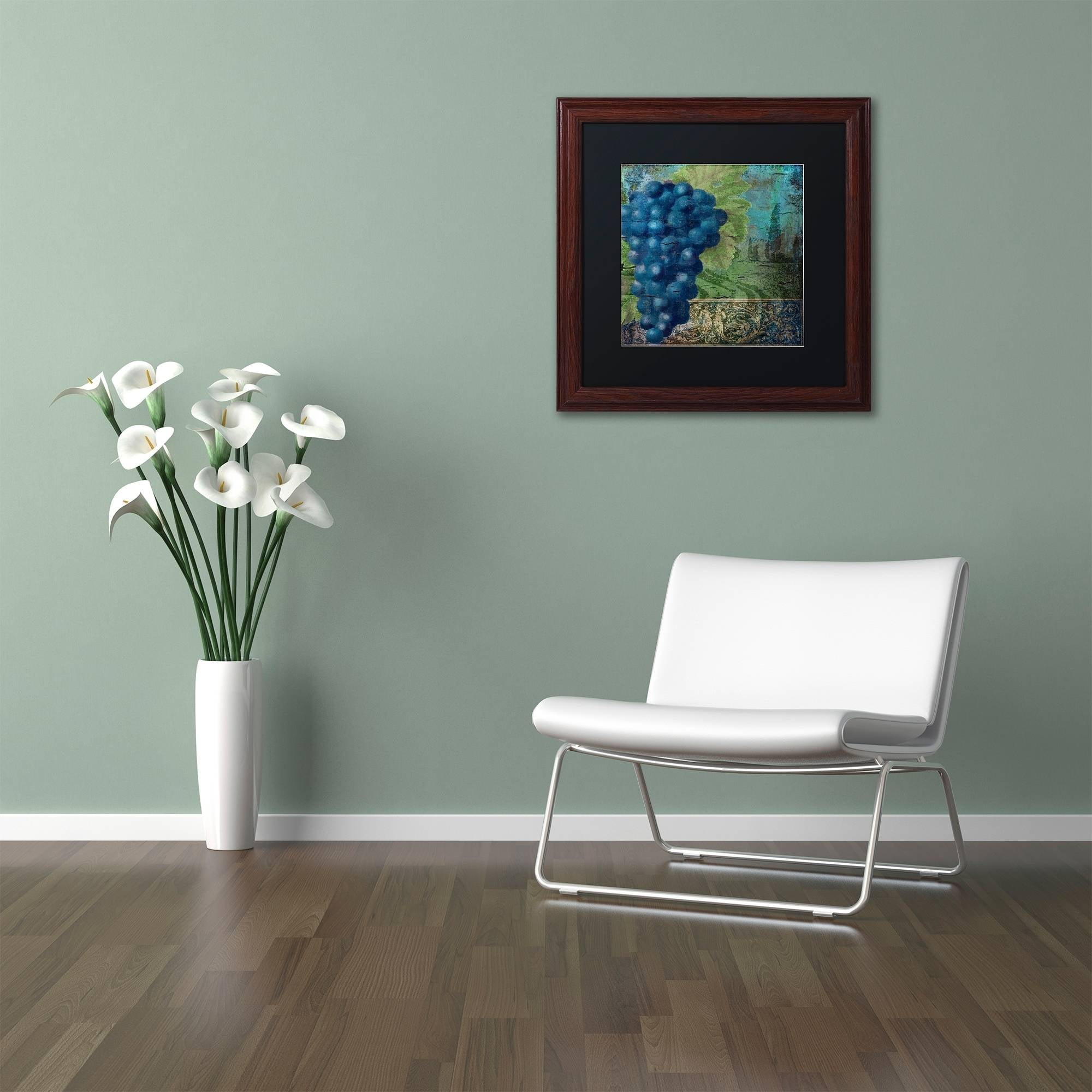 Trademark Fine Art "Vino Blu Two" Canvas Art by Color Bakery Black Matte, Wood Frame