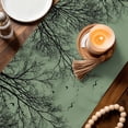 thumbnail image 3 of Green Black Branches Table Runner 70 Inches, Botanical Dead Tree Birds Bed Runner Dresser Scarves Tabletop for Indoor Outdoor Parties/Ceremony/Banquet, 13" x 70", 3 of 9