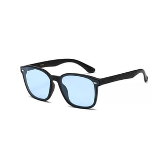 Retro Square Polarized Sunglasses Classic Alloy Frame Unisex Vintage Aviator FEISEDY Vintage Square 70s Flat Aviator Sunglasses Women Men  main image 3