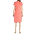 thumbnail image 2 of 24/7 Comfort Apparel Women's Faux Wrapover Dress with Cap Sleeves, 2 of 4