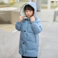 thumbnail image 6 of Coerni Kids Winter Coat Long Lightweight Hooded Puffer Jacket Boys Girls Thicken Warm Padded Down Jacket Quilted Bubble Coat, 6 of 9