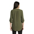 thumbnail image 2 of Port Authority Female V-Neck Shirt Lw701 Deep Olive X-Small, 2 of 4