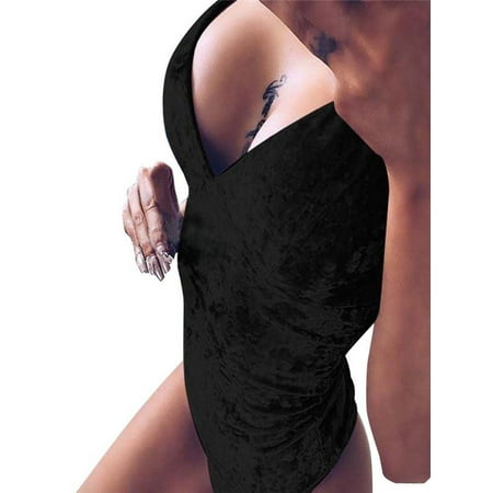 Stretch V-neck Camisole - Womail Womens Sleeveless Top V Neck Bodysuit Leotard Camisole Vest Stretch Strappy