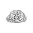 thumbnail image 1 of RYLOS Rings for Women Sterling Silver Ring Classic 9X7MM Oval Gemstone & Diamonds April White Topaz Jewelry Size 9, 1 of 7