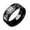 02-Black His, variant on ZTTD Titanium Steel Love Rings Wedding Band Rings for Women Rings for Men Smooth Rings Geometry Rings Size 6-13