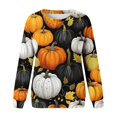 thumbnail image 4 of EIMELI Chandails pour Femmes Imprimé Col Rond Chandail en Molleton Ajusté Chandail Mode Manches Longues Chemises d'Entraînement Blouse Ample, 4 of 4
