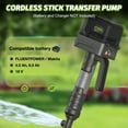 thumbnail image 2 of FLUENTPOWER Cordless Stick Water Transfer Pump, Compatible with Makita 18V Battery, 3 Flow Rate Setting, Brushless Submersible Pump Portable Sump Utility Pump for Pool Garden Pond(Tool Only), 2 of 7
