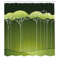 thumbnail image 3 of Ambesonne Tree Shower Curtain, Long Floral Details, 69"Wx70"L, Olive Green Green, 3 of 5