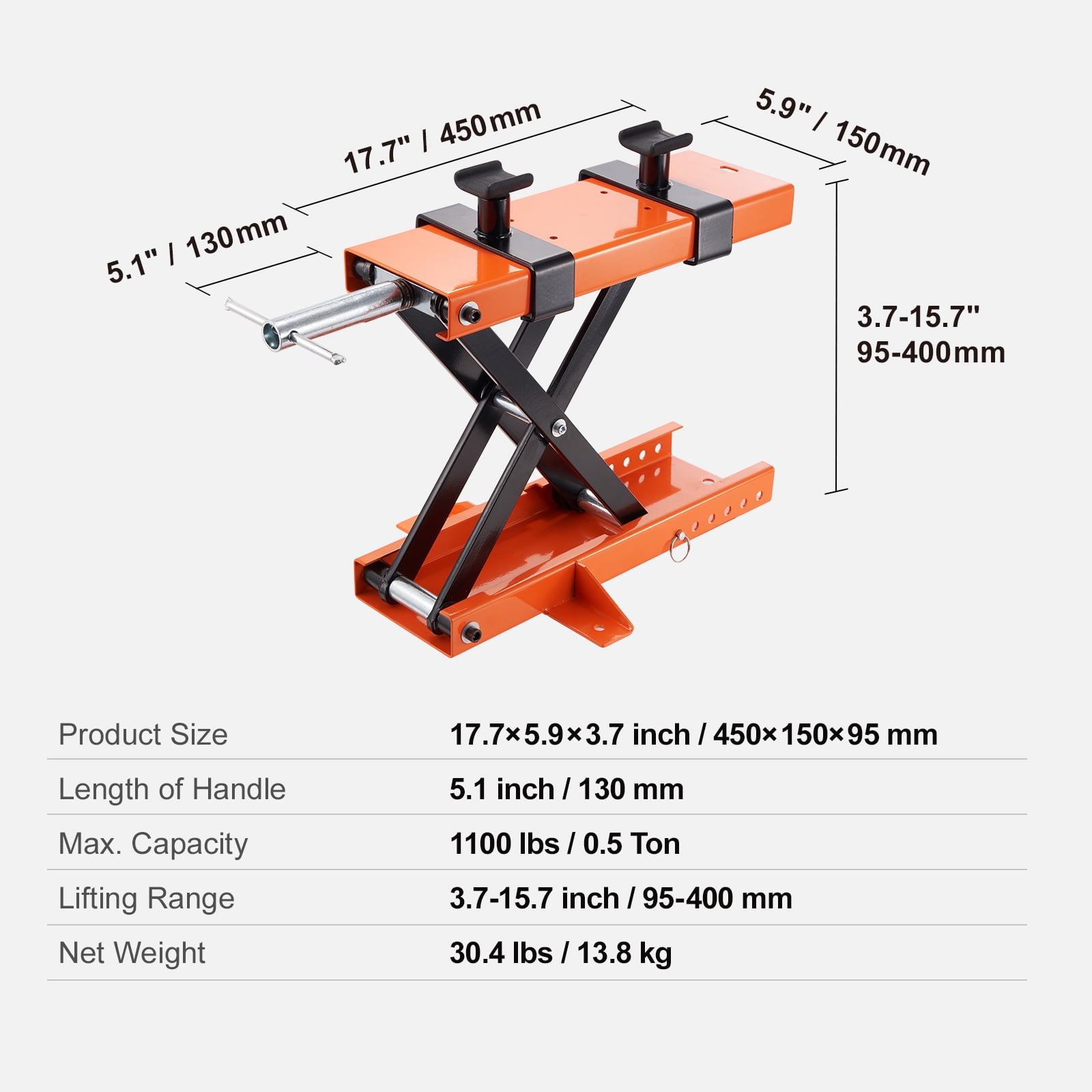 KFFKFF STANDS 1100 lb Motorcycle Lift Scissor Jack with Seat Cushion ATV Off-Road Lift