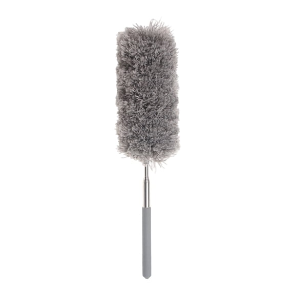 Extendable Microfiber Duster with Telescopic Handle, Static Electrostatic Cleaning Brush for Home, Office & Car Dust Removal, Reusable Duster,Gray