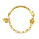thumbnail image 1 of Pulsera con forma de media pulsera chapada en oro para mujer con flor de loto, 1 of 2