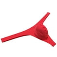 thumbnail image 3 of Botmois Sexy Mens Pouch Enhancing Thong Underpants Shiny Bikini Underwear Tangas Red L, 3 of 3