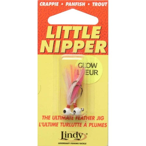 Lindy Little Nipper Jig Fishing Lure Jig Pink Glow 1/32 oz