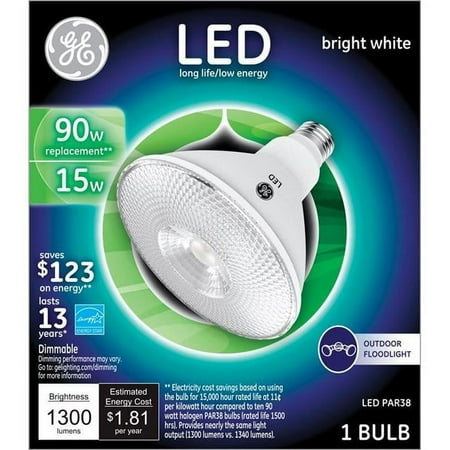 GE PAR38 E26 (Medium) LED Bulb Bright White 90 Watt Equivalence 1 pk