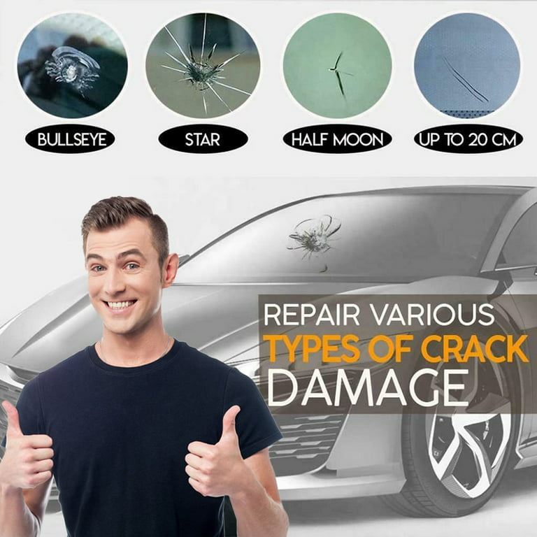 5Pcs Automotive Glass Nano Repair Fluid Kit, Car Windshield Repair Set, for  Auto Glass Crack Crater and Scratch Fixing Black 