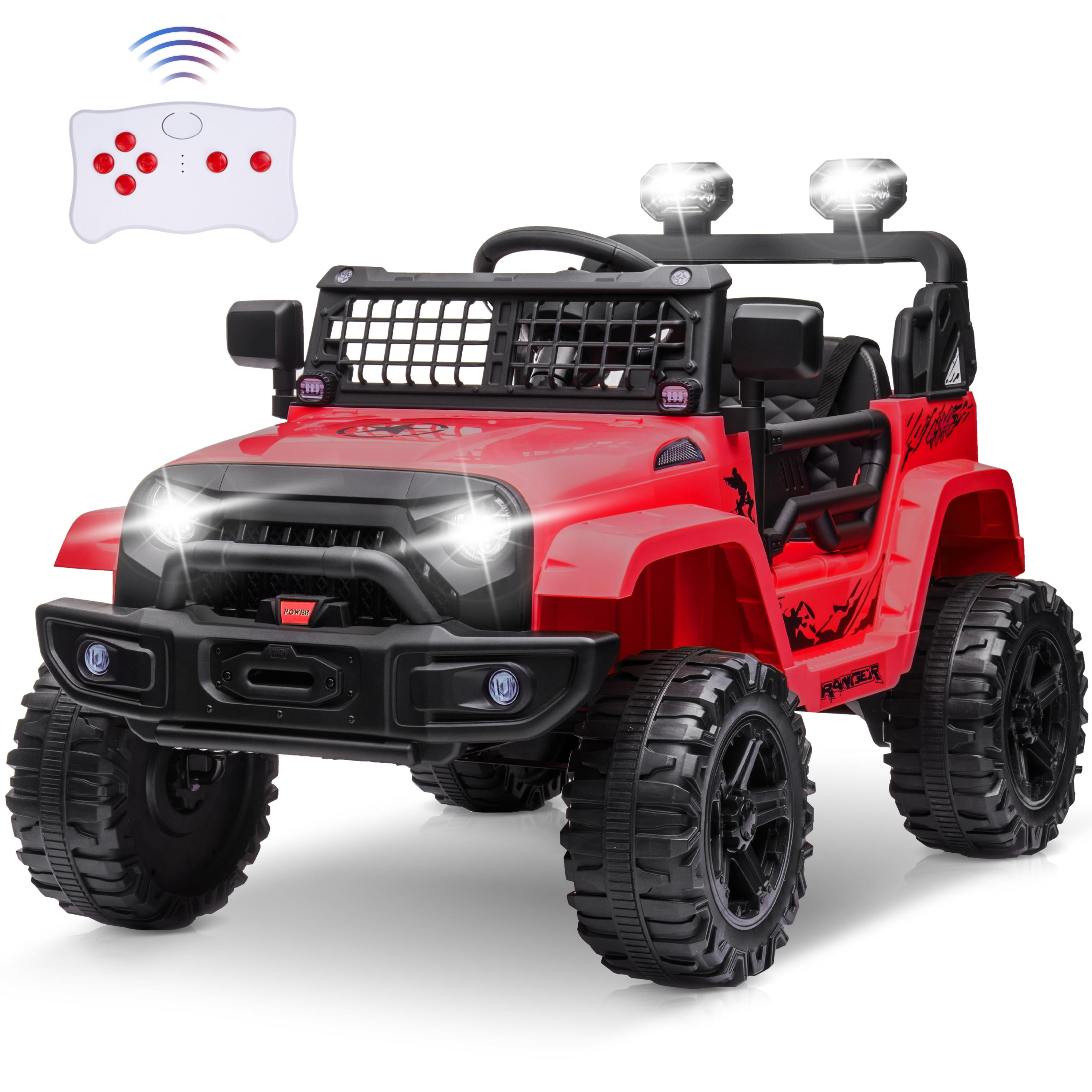 Clovercat 12V Kids Ride On Truck, Remote Control, Spring