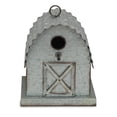 thumbnail image 3 of Pajarera colgante de metal con decoración gris hecha a mano de Cheung, 3 of 9