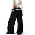 thumbnail image 5 of Casual Wide Leg Pants for Women Baggy Barrel Sweatpants Elastic Waist Lantern Trouser Pants, 5 of 7
