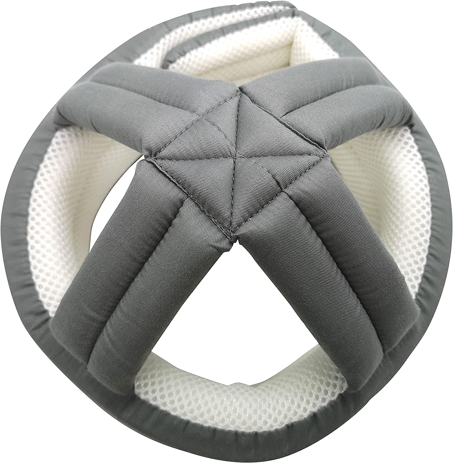 ABCISI Thick Soft Protective Helmet for Elderly,Adult Sizing,Seniors Head Protector Fall Protection Hat Cap,Elder Safety Products Protect Head Injury in Falls for Home Gardening Walking Dog,Gray Mesh