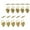 Golden, variant on 10 PC alloy leaf shapes tooggle bar closures connectors ends pearls for necklace Golden