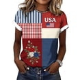 thumbnail image 5 of JFGHDG Womens T Shirts Unisex Star Stripes July 4th Tee Women'S Star Stripes Summer Tank V-Neck American Flag Holiday Tee Retro American Patriotic Graphic Tee Women'S Patri Red M, 5 of 8