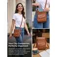 thumbnail image 3 of Deago Small Crossbody Bags for Women Vintage Soft PU Leather Cell Phone Purse Wallet Handbags Travel Shoulder Bag with Adjustable Strap (Brown), 3 of 9