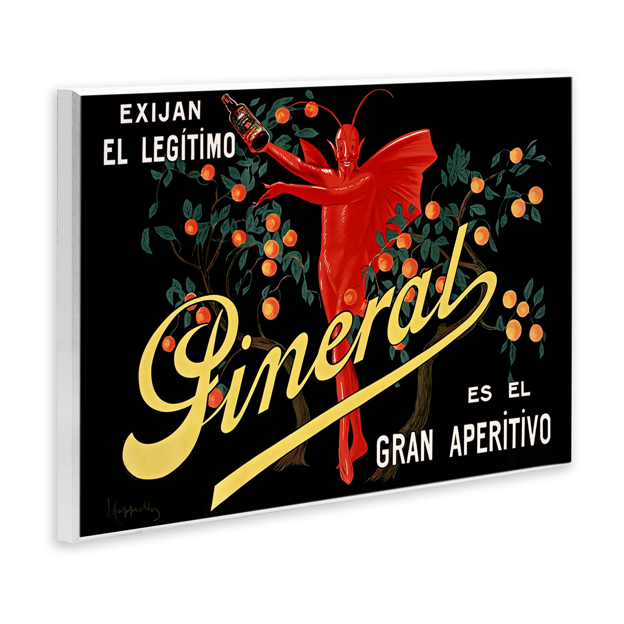 Stupell Industries Aperitif Poster with Character Wall Plaque Art, design by Leonetto Cappiello