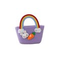thumbnail image 3 of Yooshoverk Easter Egg Basket Small Woven Basket with Handles, Easter Bunny Baskets for Toddle Boys Girls, Baby Easter Basket with Decorative Rabbit, 3 of 6