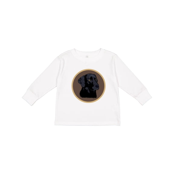 Inktastic Black Lab Dog Labrador Retriever Boys or Girls Long Sleeve Toddler T-Shirt