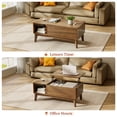thumbnail image 5 of Coffee Table, Lift Top Coffee Table with Storage, Small Living Room Furniture, Fluted Design, 16.22'' H X 37.4'' W X 18.9'' D, 5 of 7
