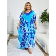 thumbnail image 5 of Plus Size Africa Kaftan Dress for Women Casual Beach Maxi Dresses Summer Vacation Outfits mumu Nightgown Lightweight Holiday Tunic Sleepwear, 5 of 8