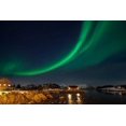 thumbnail image 2 of Fischer, Rolf 24x17 Black Ornate Wood Framed with Double Matting Museum Art Print Titled - Ballstad Lofoten Nordlicht, 2 of 4