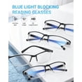 thumbnail image 4 of LUFF 4Packs Resist Blue-Ray Resin Reading Glasses for Man/Woman,0.0x, 4 of 10