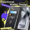 thumbnail image 3 of JETech Wallet Case for Samsung Galaxy S24 Ultra 5G, Shockproof PU Leather Magnetic Flip Cover with Card Holder, Stand Feature and Full Camera Protection (Black), 3 of 6