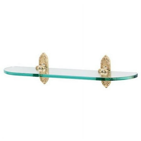 Ribbon and Reed 18" x 1.25" Bathroom Shelf, Satin Nickel