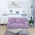 thumbnail image 2 of PiccoCasa 2 Seater Sofa Slipcover Ink Painting Printed Couch Cover, 57"-72", Pale Purple, 2 of 6