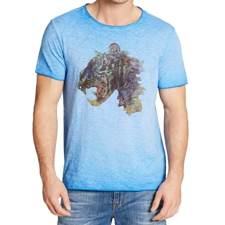 William Rast NEW Blue Mens Size Medium M Tiger Graphic Tee Shirt