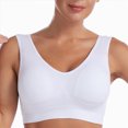 thumbnail image 2 of Kpoplk Women's Comfy Pullover Wireless Bra Seamless Bralettes No Underwire T Shirt Wirefree Wide Straps Sleep Everyday Bras Size XL,White, 2 of 4