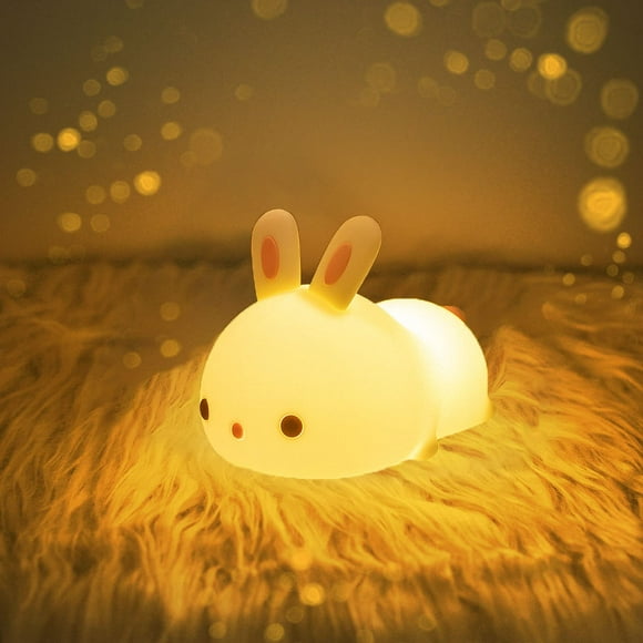 Lámpara YOTOZU Cute Bunny recargable por USB, 16 colores, para niños