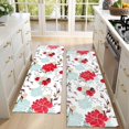thumbnail image 4 of Kitchen Rugs Sets Of 2,Pioneer Flower Floral Print Pattern Anti Fatigue Kitchen Mat Rugs Non Slip Washable,Decorative Kitchen Floor Mats for Kitchen,Sink,Laundry,17"X47", 4 of 5